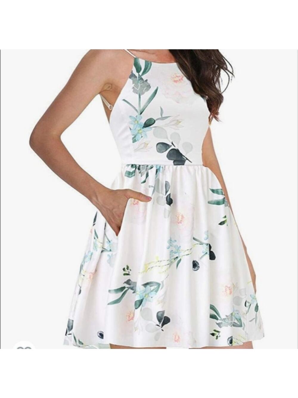 Fancyinn White Floral Mini Dress